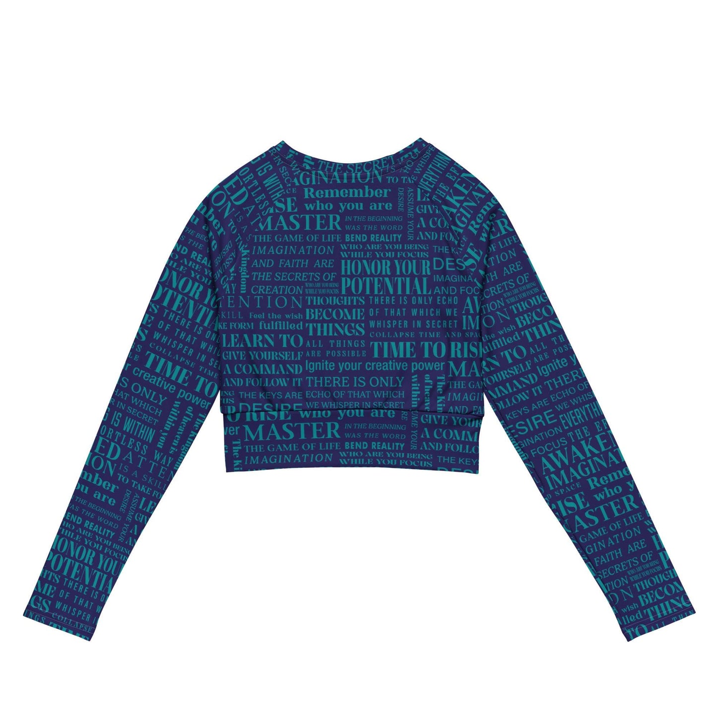 Recycled long-sleeve crop top - Wear High Vibe