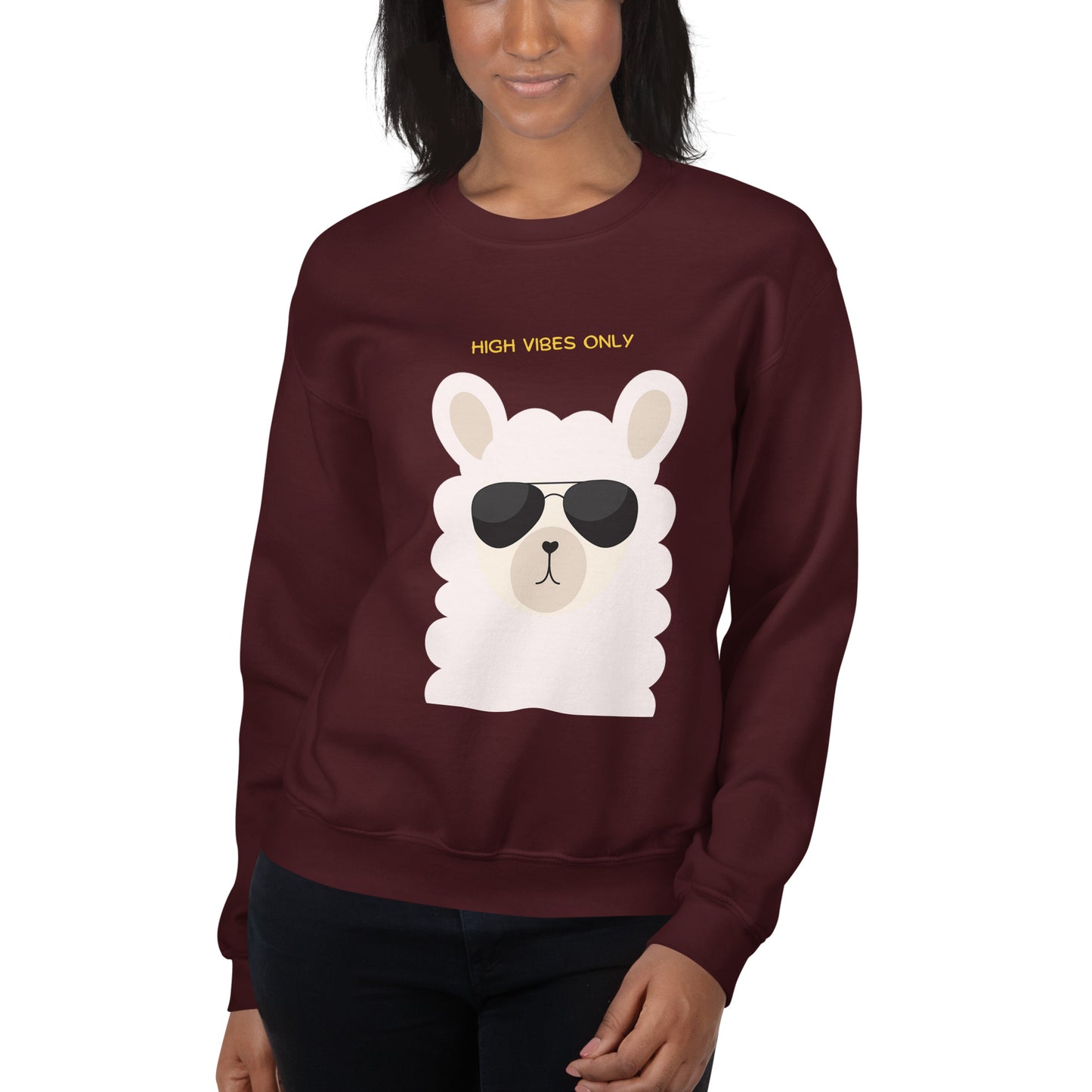 High Vibe Llama Unisex Sweatshirt