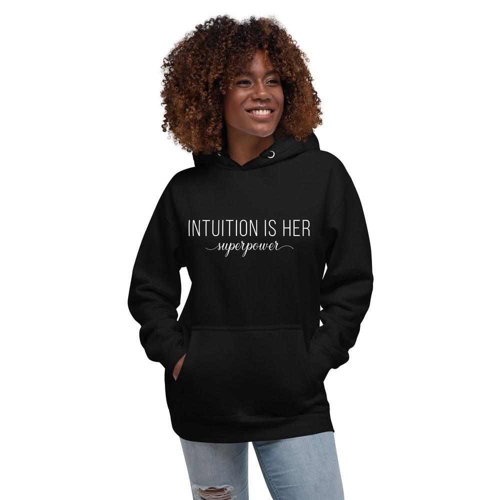 Women's Black Hoodie | Girls Intuition Hoodie | Wear High Vibe