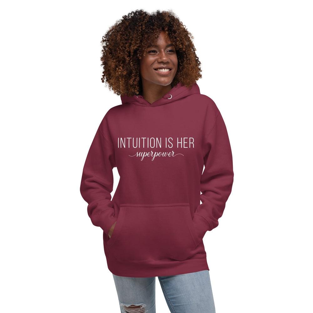 Women's Black Hoodie | Girls Intuition Hoodie | Wear High Vibe