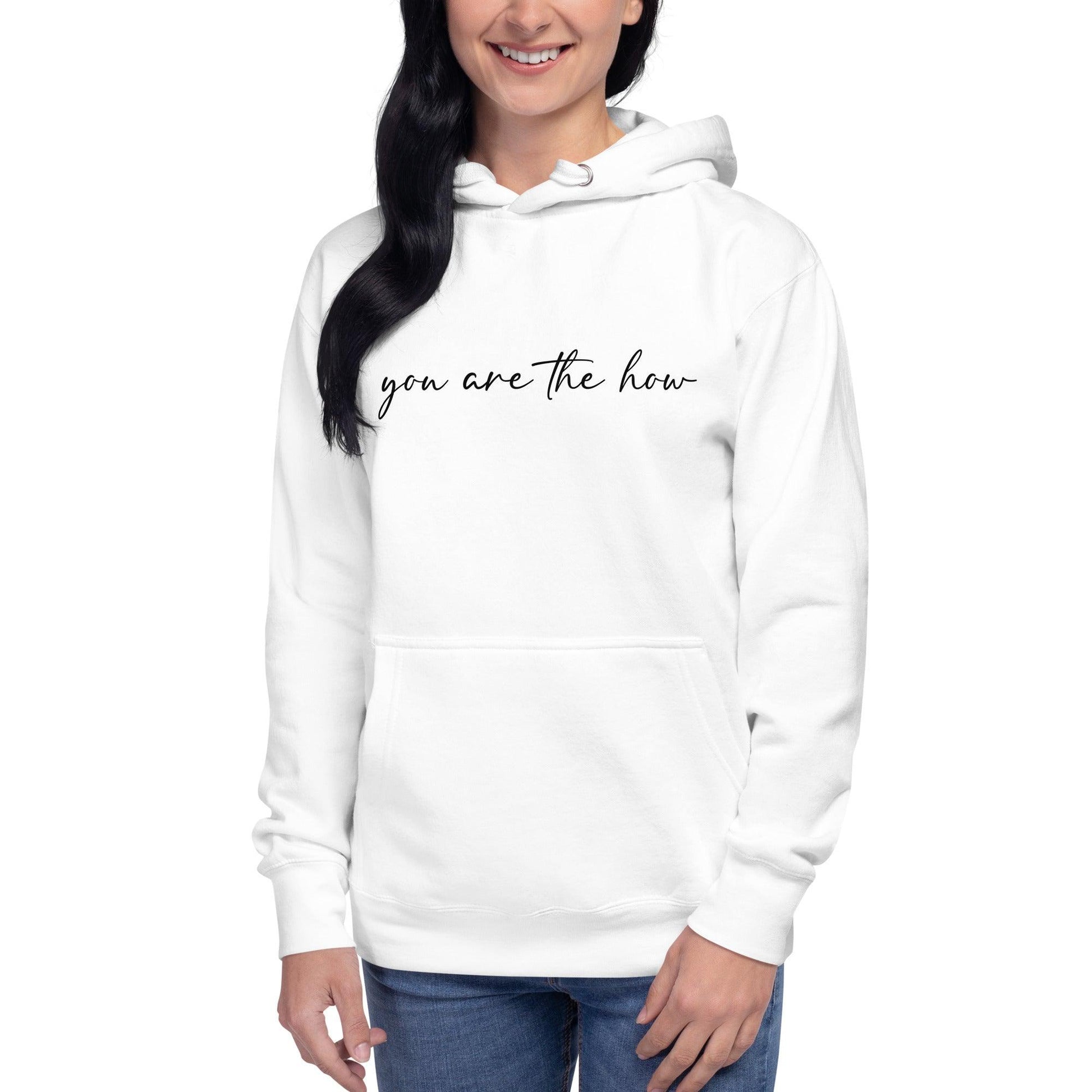 White Pullover Hoodie | Printed Pullover Hoodie | Wear High Vibe